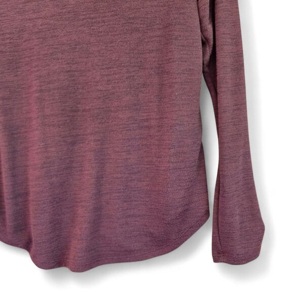 Banana Republic Womens Small LuxeSpun Burgundy Long Sleeve Cowl Neck Top - Picture 3 of 7